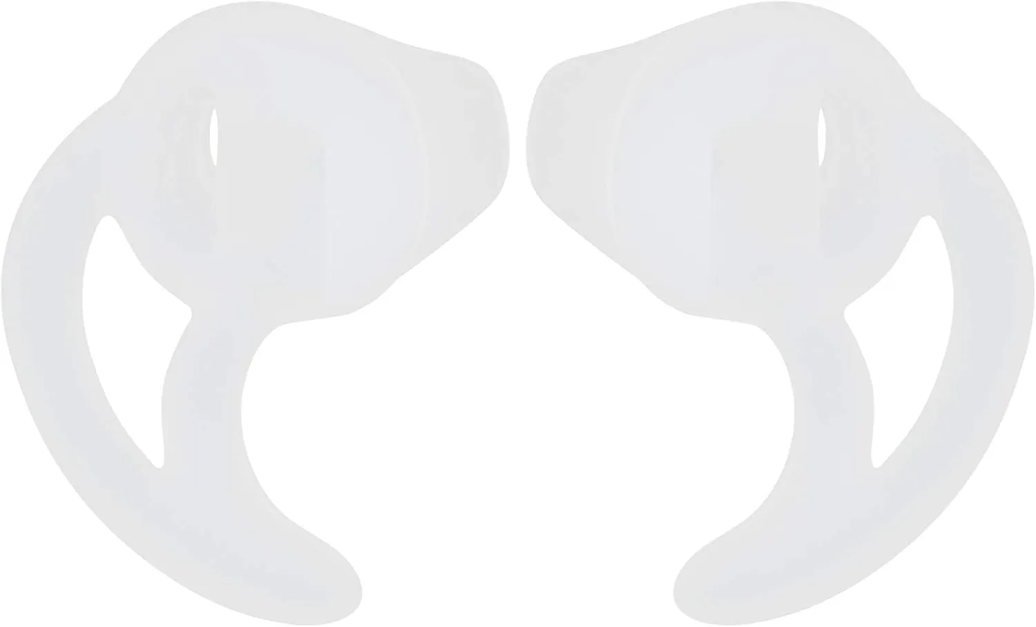 1 Pair Silicone Fin Ear Mold Earbud Tips for Acoustic Coil Tube Earpiece