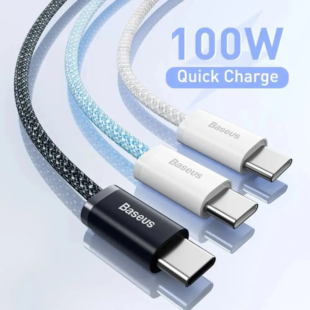 100w Usb c to Usb Type c Fast Charging Cable for Macbook Pro, Ipad, Xiaomi, Samsung