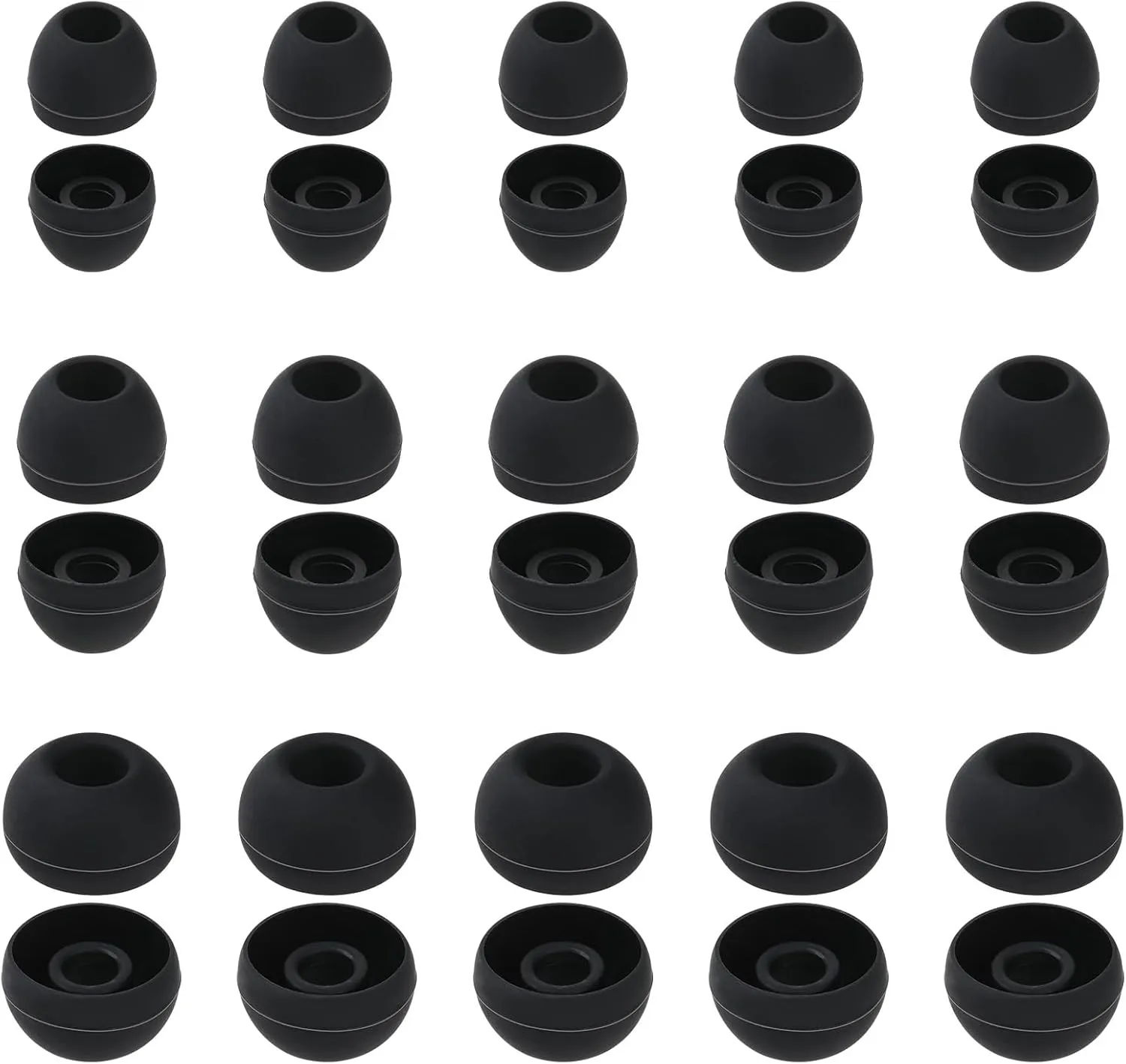 15 Pairs Earbud Tips Silicone Replacement Earbud Ear Buds Tips, Nozzle Earbuds Earphones in- Ear Headphones Eartips (Inner Hole from 3.8mm-5.5mm Earphones) (S/M/L)