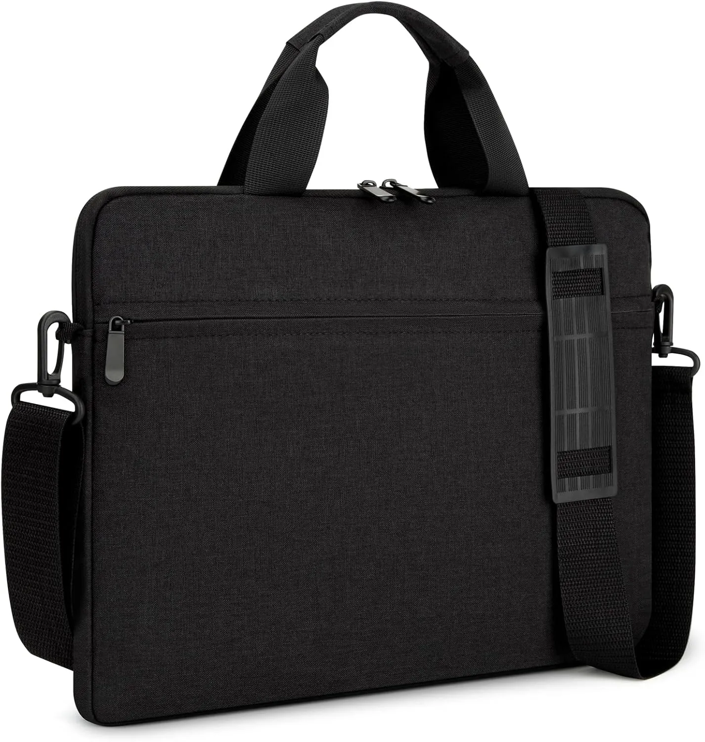 15.6-16 Inch Laptop Sleeve Shoulder Bag Waterproof Notebook Chromebook Computer Carrying Case Compatible with 15.6 inch Acer Asus Dell HP Thinkpad, Black
