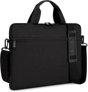 15.6-16 Inch Laptop Sleeve Shoulder Bag Waterproof Notebook Chromebook Computer Carrying Case Compatible with 15.6 inch Acer Asus Dell HP Thinkpad, Black