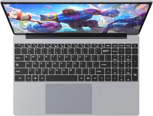 15.6 inch Laptop, Intel 12th Quad Core N100(Up to 3.4GHz),12GB LPDDR4 RAM 512GB SSD, 2K FHD IPS Laptops, 2.4G/5G WiFi, Webcam,Full-Featured Type-C,Large Capacity Battery