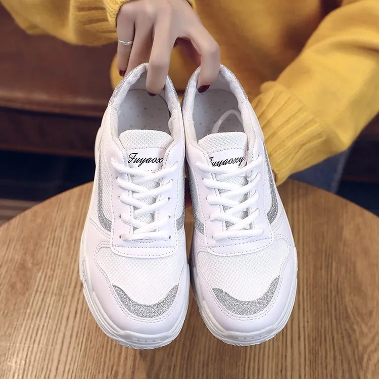 2018 Women Sneakers White Black Pink Platform Womens Casual Shoes Ladies Basket Femme Trainers Zapatillas Deportivas Mujer #8805