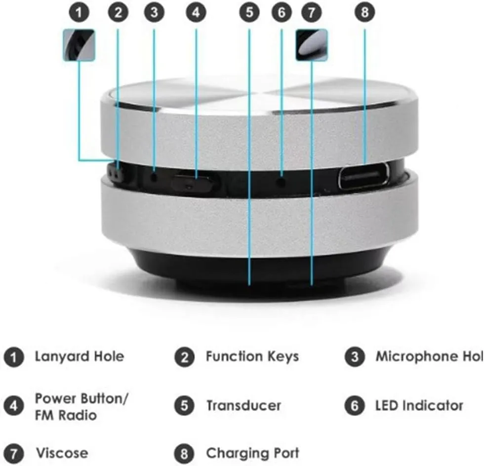 2024 New Shower Speaker Waterproof, Mini Wireless Portable Bluetooth Bone Speaker Compact Audio Device for Home, Outdoor, Travel