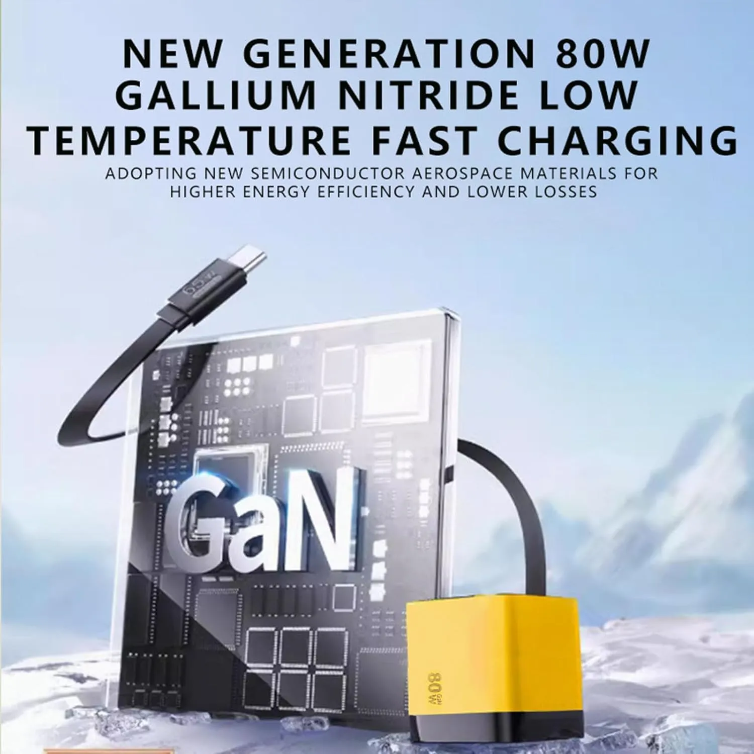 3 in 1 Gan Charger, Retractable Phone Charger Wall Plug Scalable 80w Max Fast Charging Module, Type C Cable and 2 USB Ports for iPhone, Phone and Laptops (Green, 2 pcs)