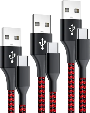3-Pack 6ft USB C Cable Compatible with Kindle E-readers,Fire Tablets (All-new HD 10 9th 10th 11th Generation,HD 8,8 Plus 2020 2022 Release,7 Kids Edition 2019 2021).Type-C Charging Charger Cord