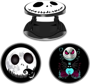 3 Pack/Multifunction Cell Phone Stand Holder and Grip Cute White Black Cartoon Foldable Phone Kickstand Mount Compatible for Smartphones