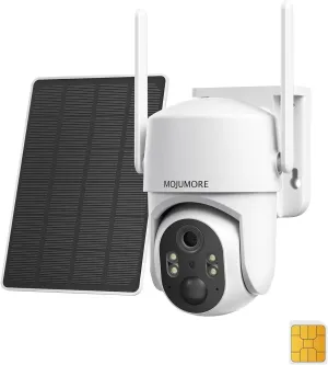 4G LTE Cellular Security Camera, No WiFi Security Cameras Wireless Outdoor, Solar Camera Outdoor Wireless, 360 View, AI Motion Detection, Two-Way Talk, Color Night Vision