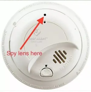 4K WiFi Camera in Hardwired Smoke Detector (9120B) Motion 32GB memory included for Home and Office Security Parental Monitoring of Underage Children