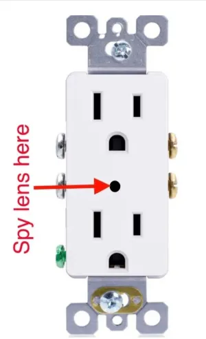 4K WiFi Mini Camera Duplex Receptacle Wall Outlet Motion Detection for Home and Office Security Parental Monitoring of Underage Children