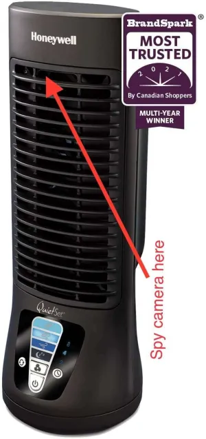 4K WiFi Security Camera in 13" Oscillating Tower Fan with HD 4K with Audio for Home and Office Security Parental Monitoring of Underage Children