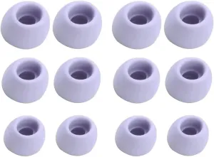 6 Pairs Replacement Eartips Silicone Buds Ear Tips S/M/L 3 Size Earbuds Set Compatible with Samsung Galaxy Buds Pro Earphone Ear Tips (6 Pairs, Purple)