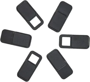6Pcs Smartphone Webcam Cover Metal Privacy Shield Slider for Laptop Tablet and Phone Easy Installation Durable Against Unauthorized Access Black