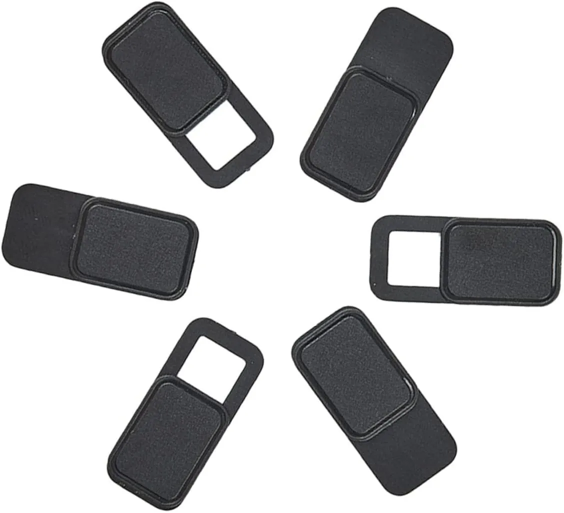 6Pcs Smartphone Webcam Cover Metal Privacy Shield Slider for Laptop Tablet and Phone Easy Installation Durable Against Unauthorized Access Black