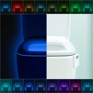 8-Color Motion Activated Toilet Nightlight (Fits ANY Toilet)