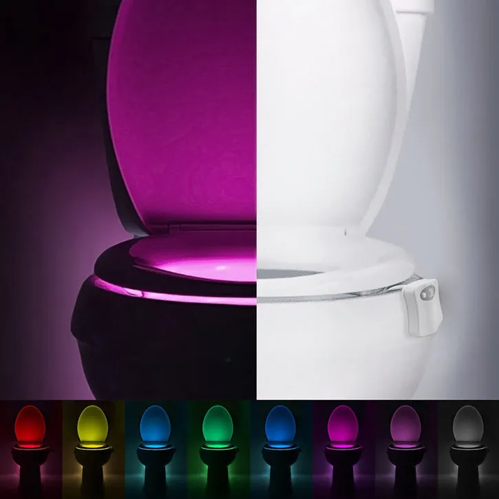 8-Color Motion Activated Toilet Nightlight (Fits ANY Toilet)