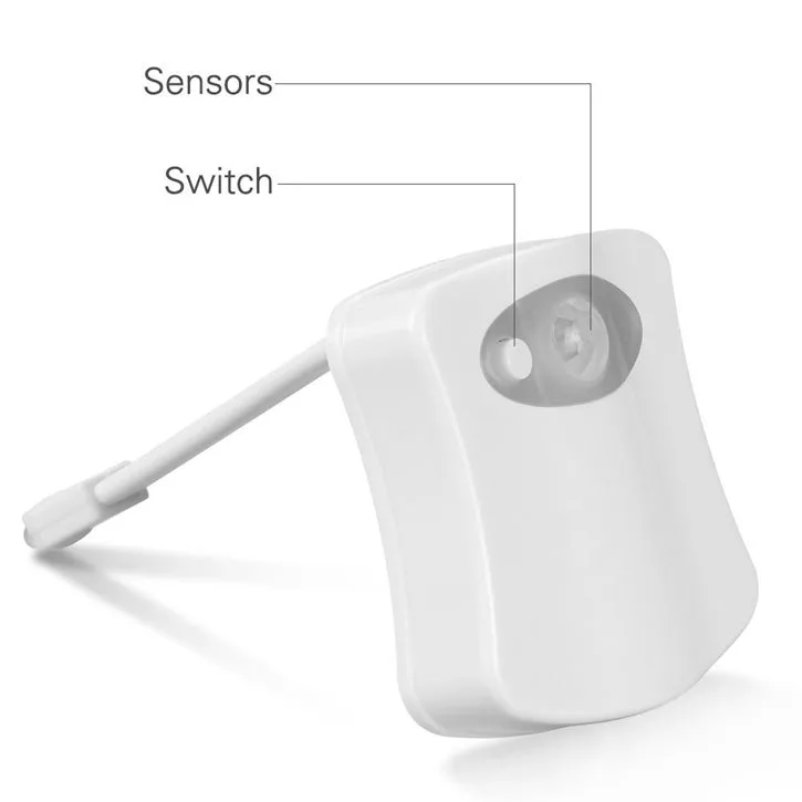 8-Color Motion Activated Toilet Nightlight (Fits ANY Toilet)