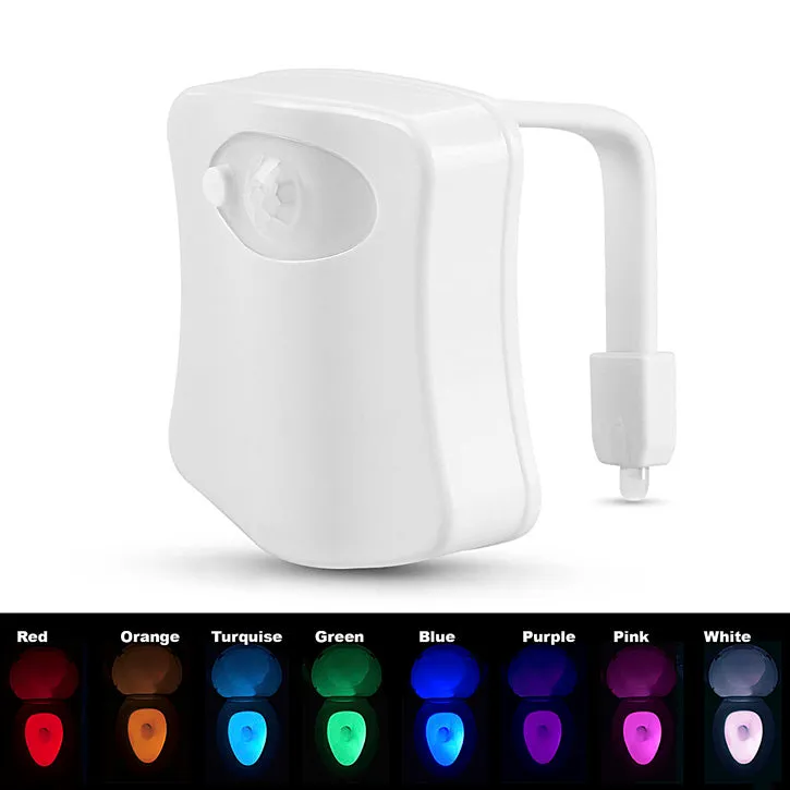 8-Color Motion Activated Toilet Nightlight (Fits ANY Toilet)