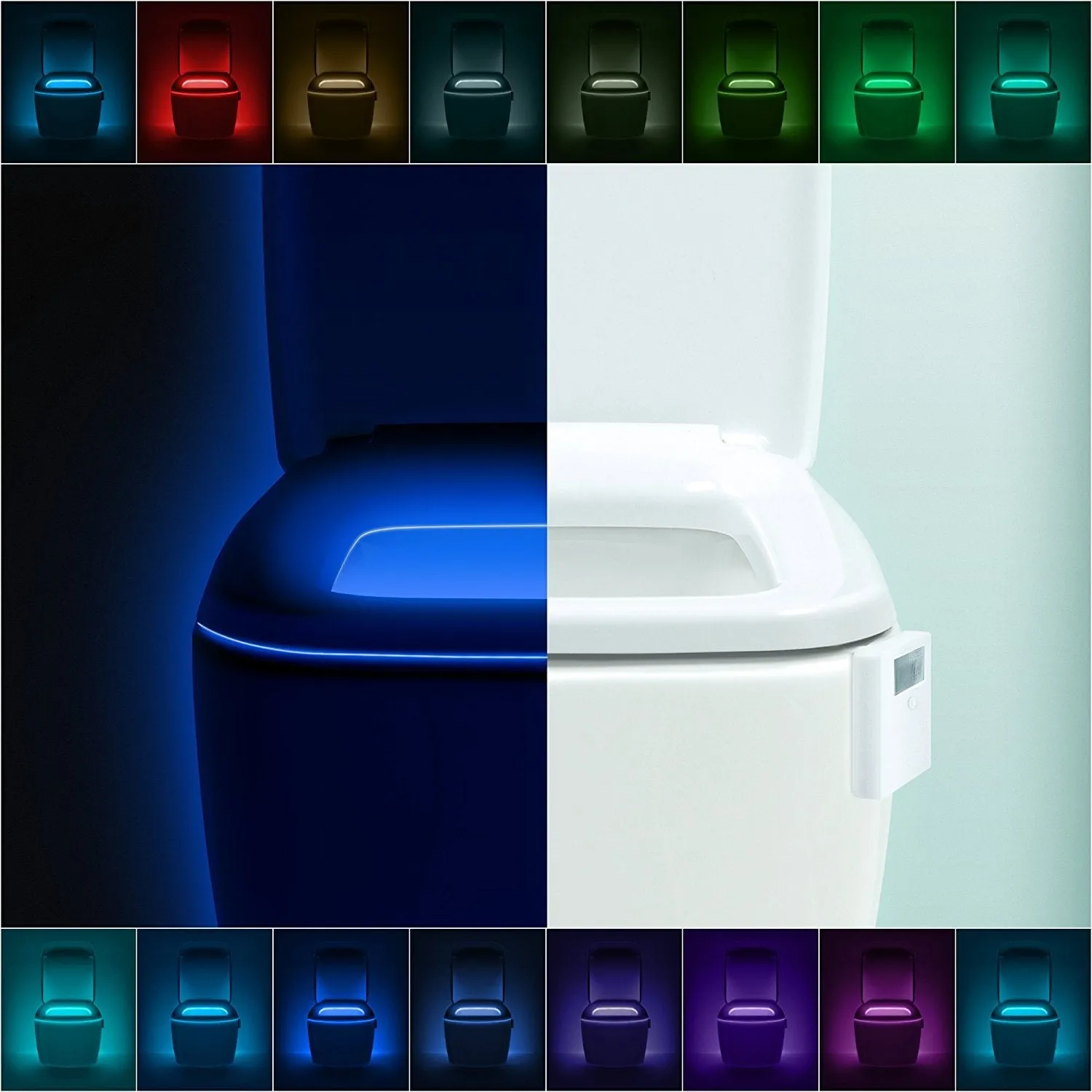 8-Color Motion Activated Toilet Nightlight (Fits ANY Toilet)