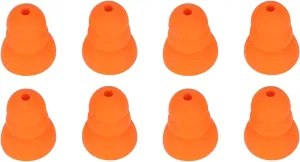 8pcs Orange Silicone Ear Tips Silicone Eartips Noise Reduction Replacement Earplugs for Se846 Se535 Se215 and Inner Hole 3.5mm Earbud