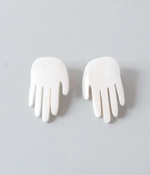8UEDE/PATCH BONE EARCUFF(WHITE GROSS)
