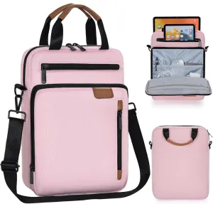 9-11 Inch Tablet Sleeve Bag,Padded Protective Travel Carrying Case for iPad Pro M4 11", iPad Air M2 5/4th 10.9", Air 3th 10.5", iPad 10th 10.9", 9/8/7th 10.2", Samsung Tab A9 /A8/A7/S8/S7, Pink