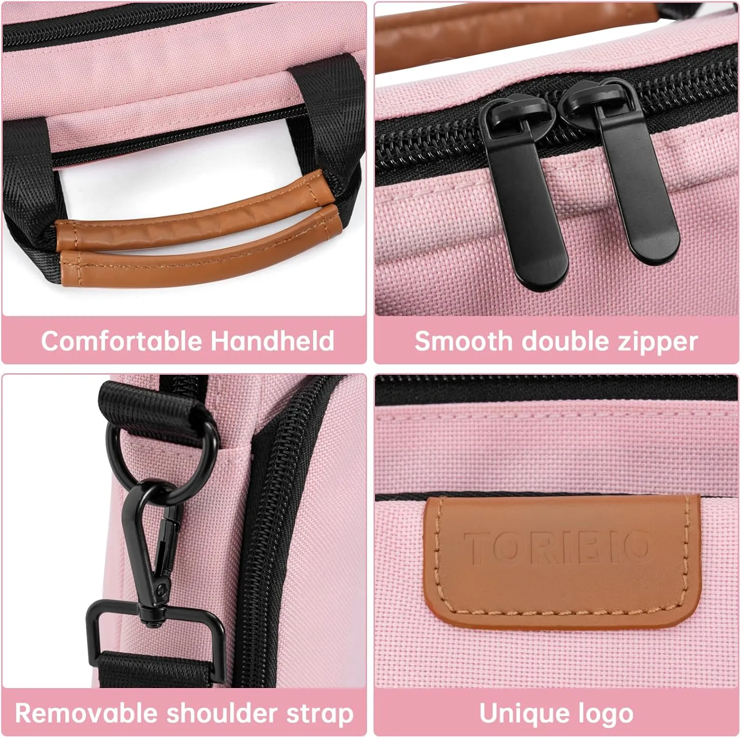 9-11 Inch Tablet Sleeve Bag,Padded Protective Travel Carrying Case for iPad Pro M4 11", iPad Air M2 5/4th 10.9", Air 3th 10.5", iPad 10th 10.9", 9/8/7th 10.2", Samsung Tab A9 /A8/A7/S8/S7, Pink