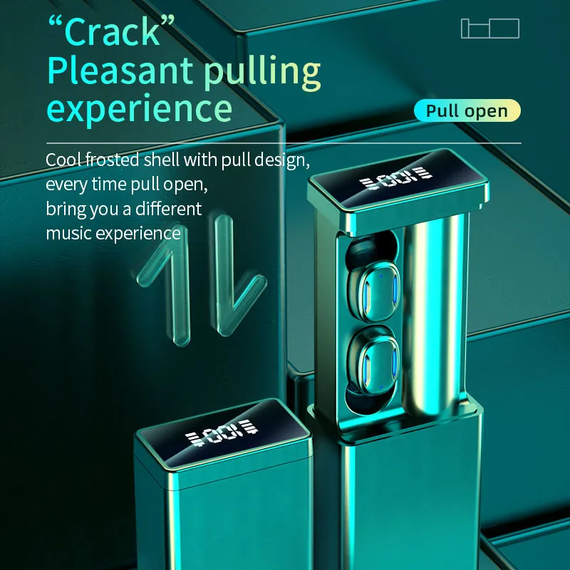 A22 Bluetooth Earphone Outdoor Sports Wireless Headset V5.3 with Charging Bin Display Touch Control Headphone Earbuds Waterproof