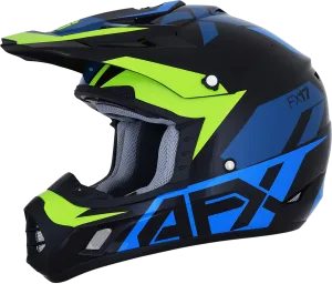 AFX FX-17 Helmet - Aced - Blue/Lime - 2XL 0110-6503