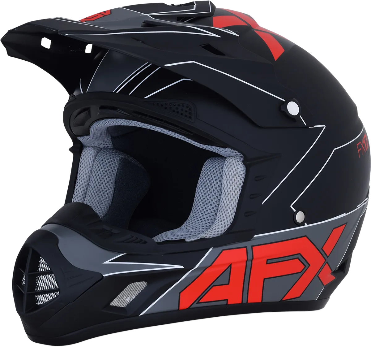 AFX FX-17 Helmet - Aced - Matte Black/Red - Small 0110-6484