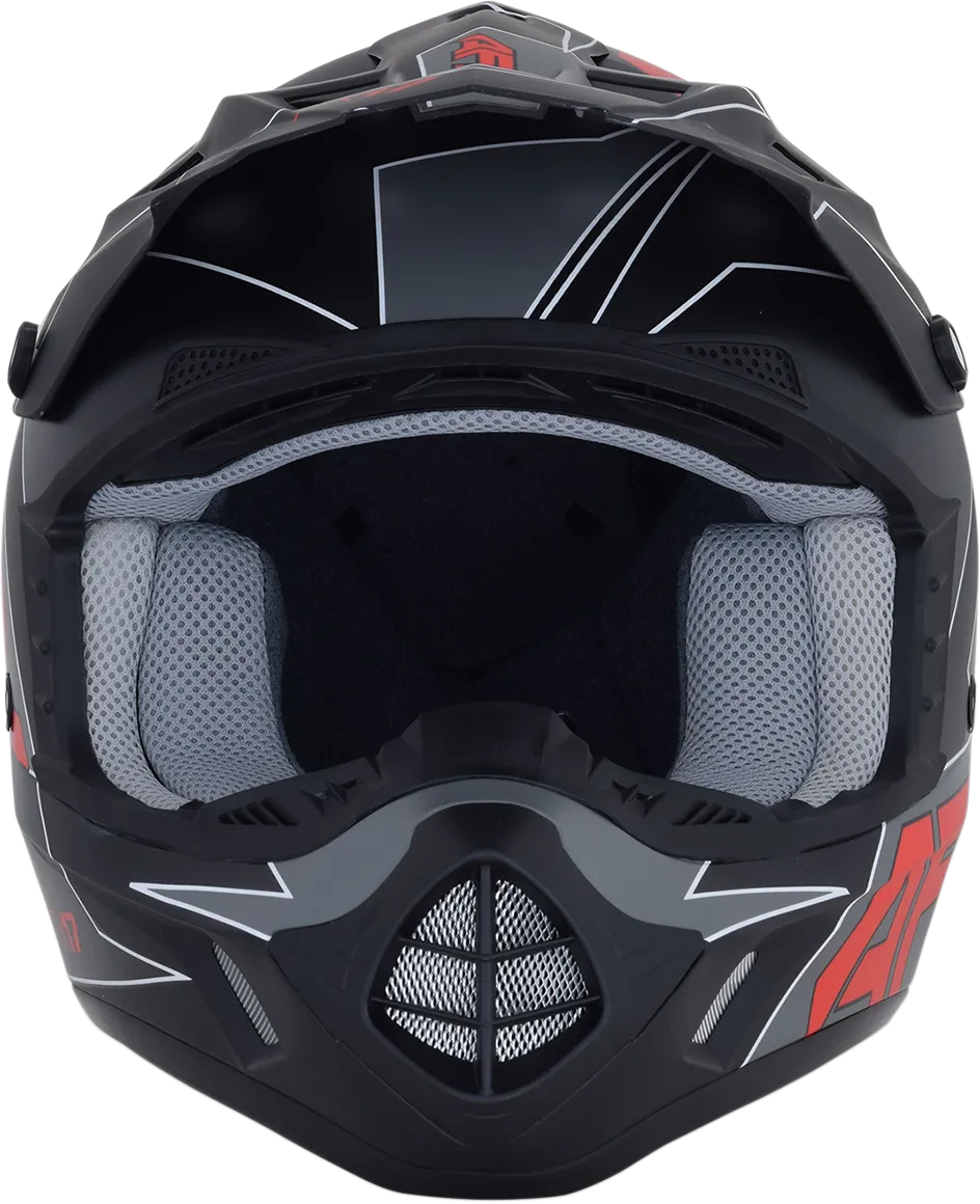 AFX FX-17 Helmet - Aced - Matte Black/Red - Small 0110-6484