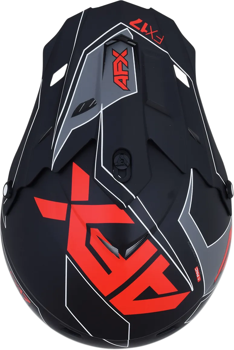 AFX FX-17 Helmet - Aced - Matte Black/Red - Small 0110-6484