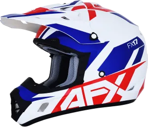 AFX FX-17 Helmet - Aced - Red/White/Blue - Small 0110-6479