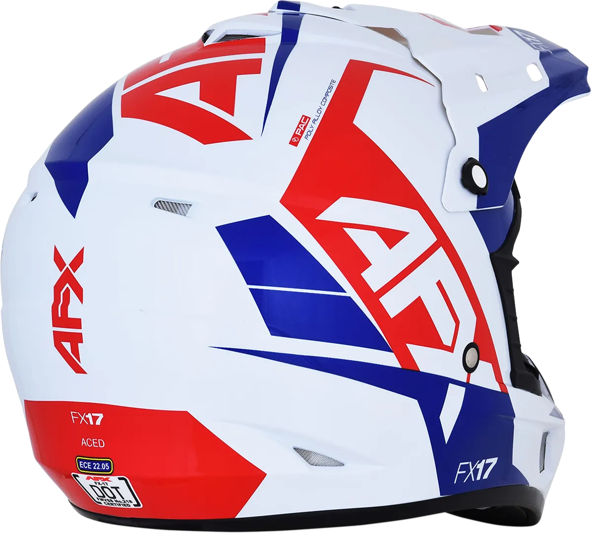 AFX FX-17 Helmet - Aced - Red/White/Blue - Small 0110-6479