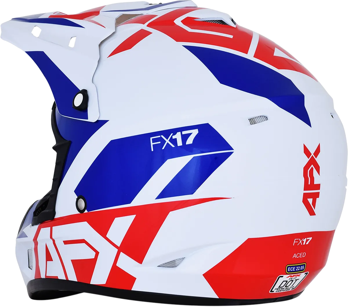 AFX FX-17 Helmet - Aced - Red/White/Blue - Small 0110-6479