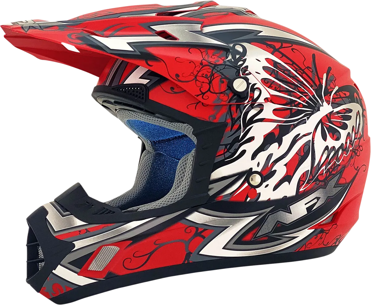 AFX FX-17 Helmet - Butterfly - Matte Ferrari Red - XS 0110-7116