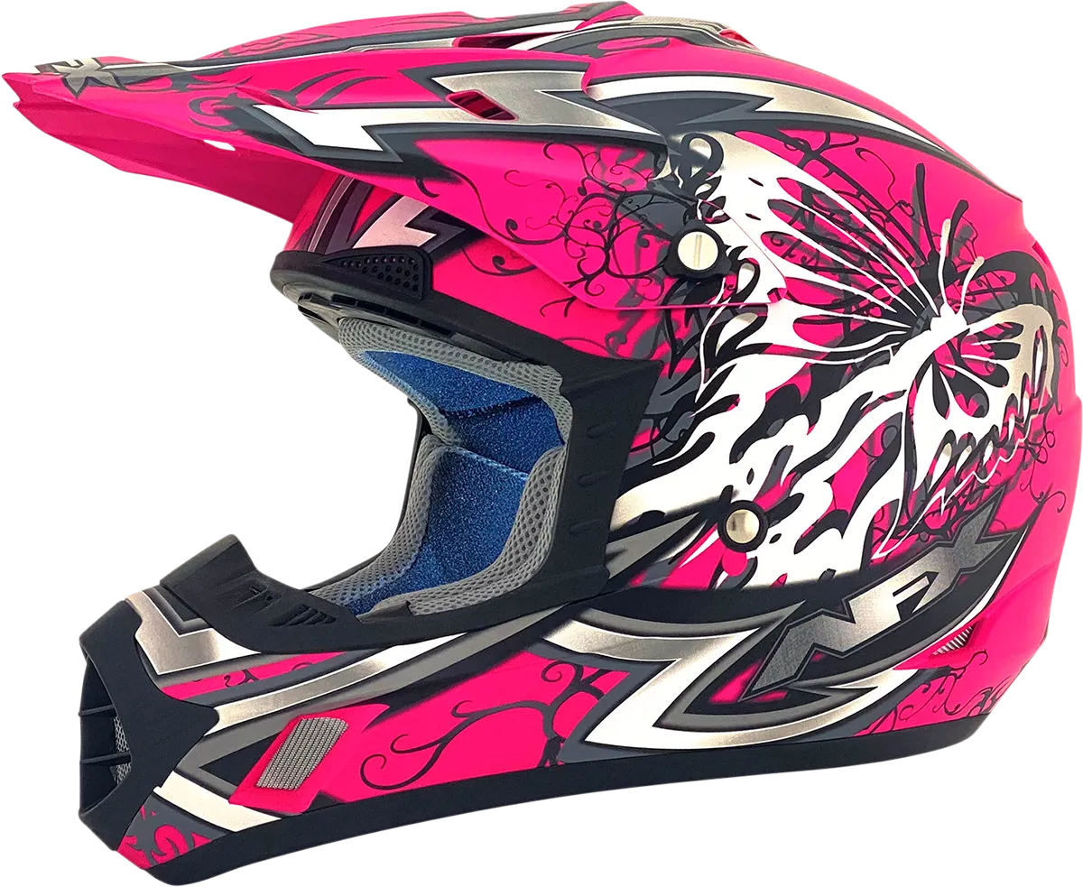 AFX FX-17 Helmet - Butterfly - Matte Hot Pink - Large 0110-7109