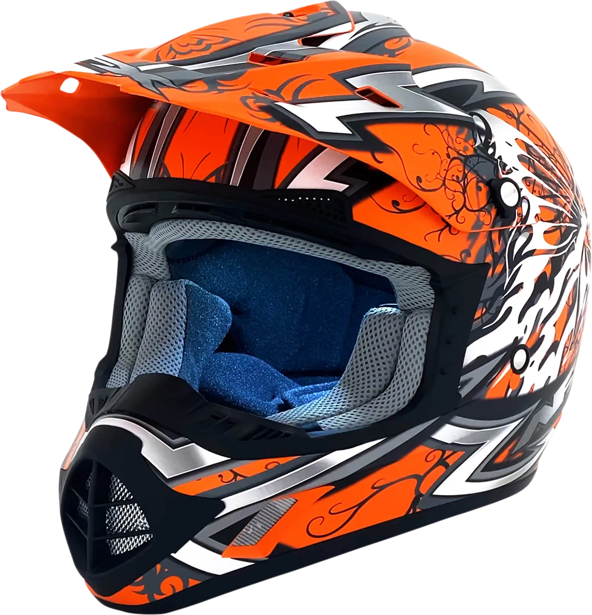 AFX FX-17 Helmet - Butterfly - Matte Orange - XL 0110-7115