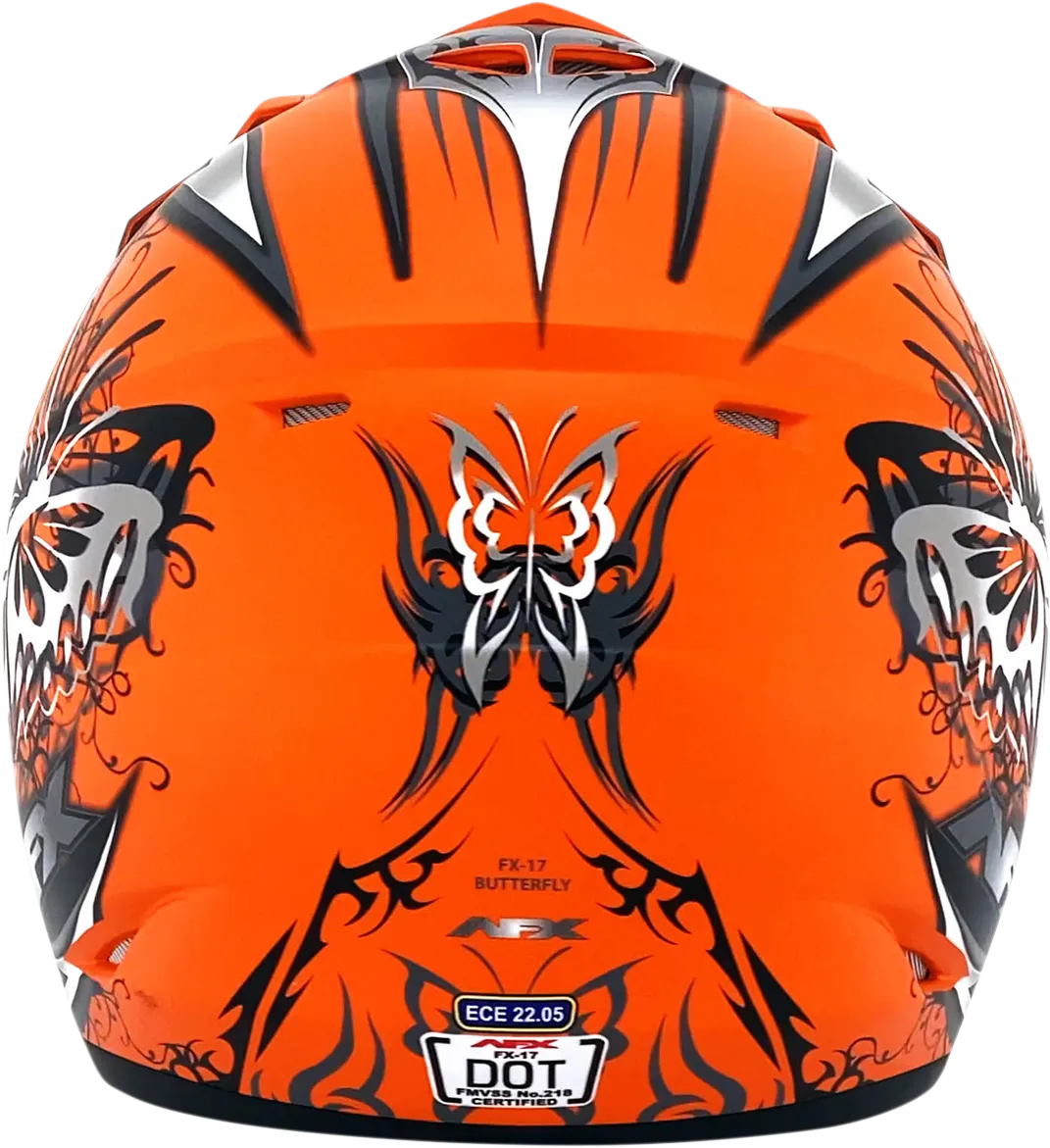 AFX FX-17 Helmet - Butterfly - Matte Orange - XL 0110-7115