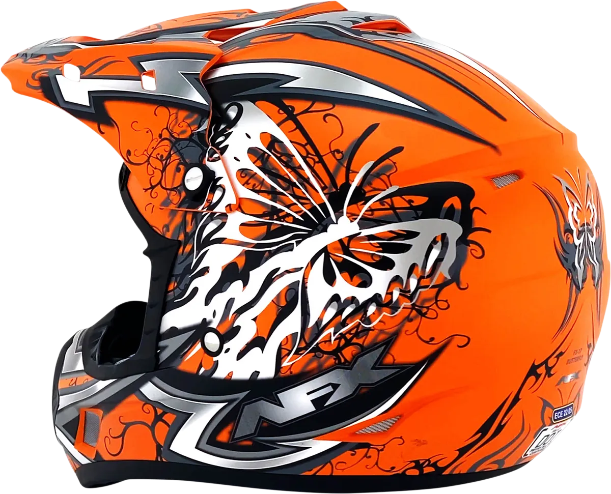 AFX FX-17 Helmet - Butterfly - Matte Orange - XL 0110-7115