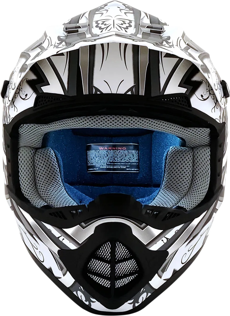 AFX FX-17 Helmet - Butterfly - Matte White - Medium 0110-7128