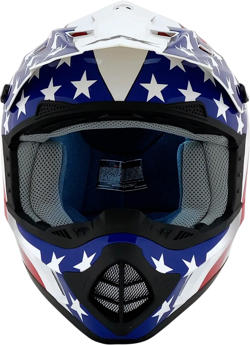 AFX FX-17 Helmet - Flag - White - XS 0110-2374