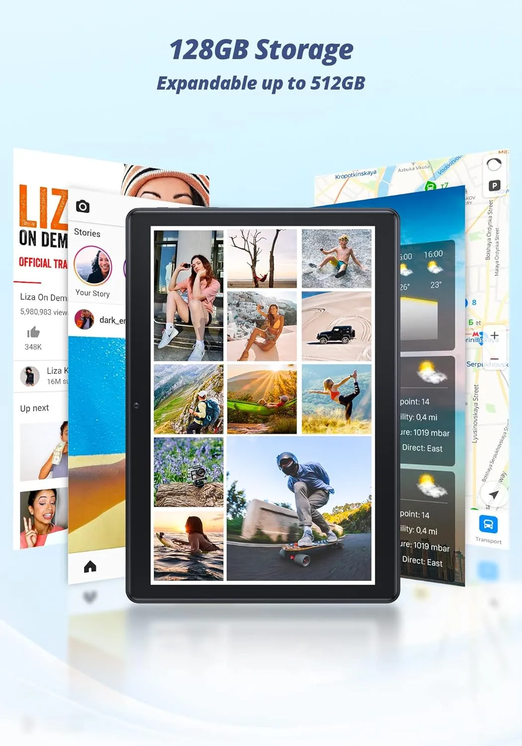 Android Tablets 10 inch with 128GB Storage, 8GB RAM, Octa Core 2.0GHz, Android 12 Tablets, 10 inch IPS HD Display, 13MP Camera, 2.4Ghz & 5G WiFi, GPS - Compatible Notepad 102 Docking Keyboard