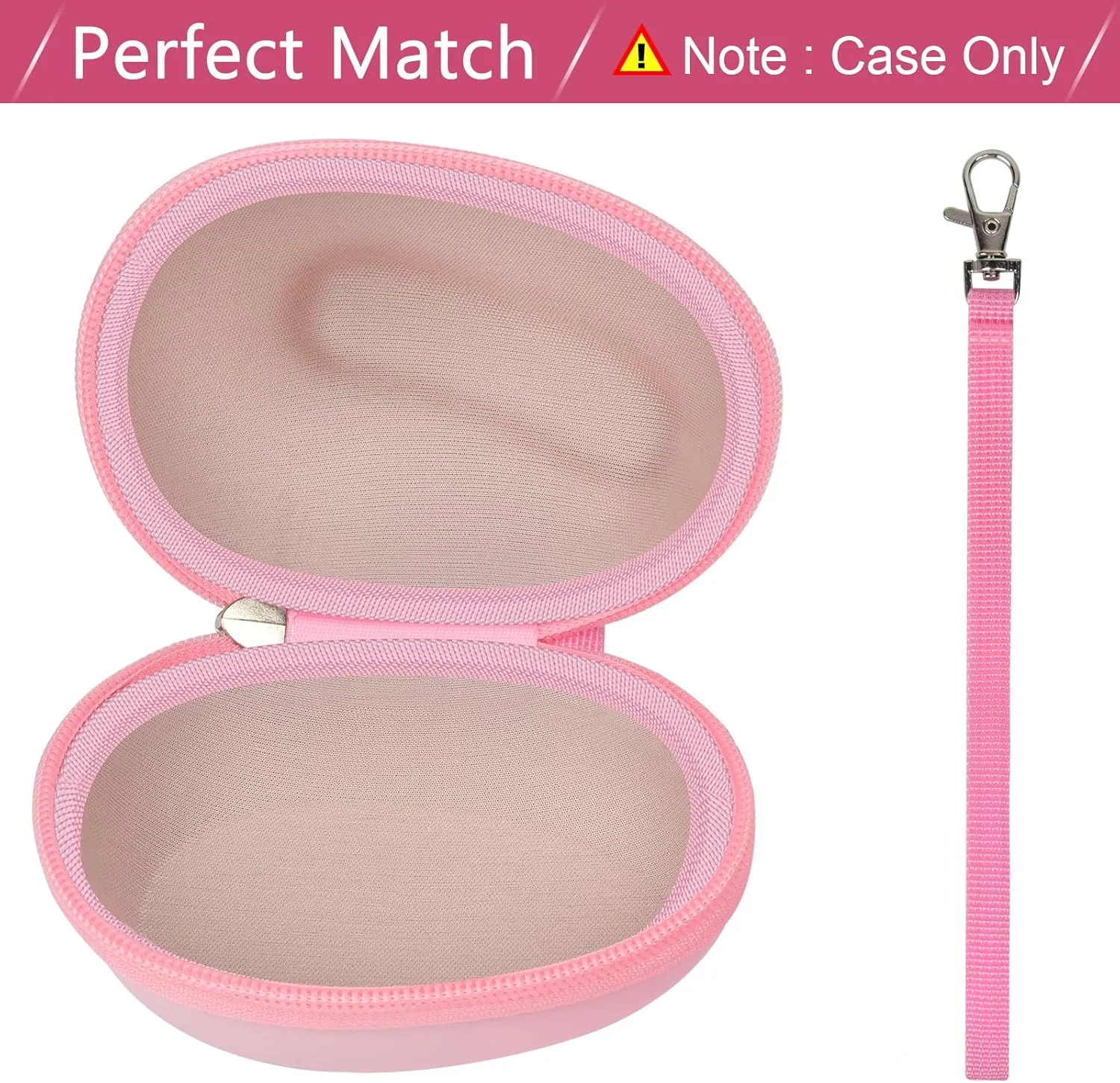 ANKHOH Case for Logitech Lift Vertical Ergonomic Mouse, Travel Carrying Holder Storage Box for Logi Wireless Bluetooth Cordless Upright Mouse - Bag Only (Pink)