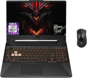 ASUS TUF F15 15.6" FHD IPS 144Hz Premium Gaming Laptop, Intel Core i5-10300H (> i7-8750H), 16GB RAM, 512GB PCIe SSD, GeForce GTX 1650, RGB Backlit Keyboard, Win10   Gaming Mouse