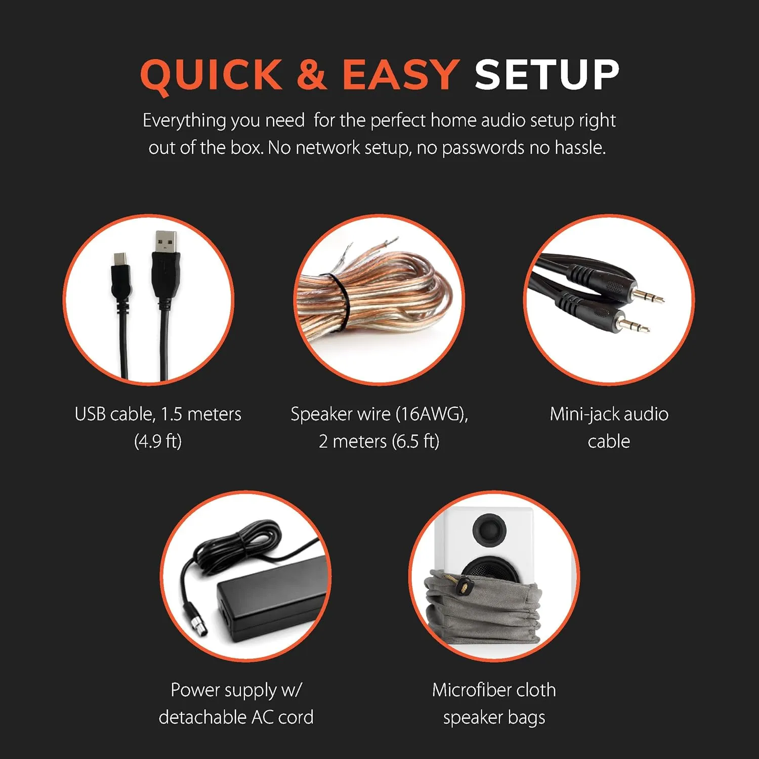 Audioengine A2  Desktop 24 Bit Wireless Bluetooth Desktop Speakers - 60W Computer Speakers for Music and Gaming