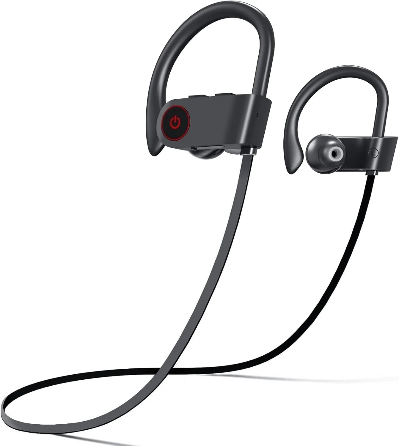 Bluetooth Headphones,IPX7 Waterproof Wireless Sport Earbuds in-Ear, HiFi Bass Stereo Running Headphones with Noise Canceling Mic for Workout Fitness Gym, Up to 10 Hours Playtime,BlackGray