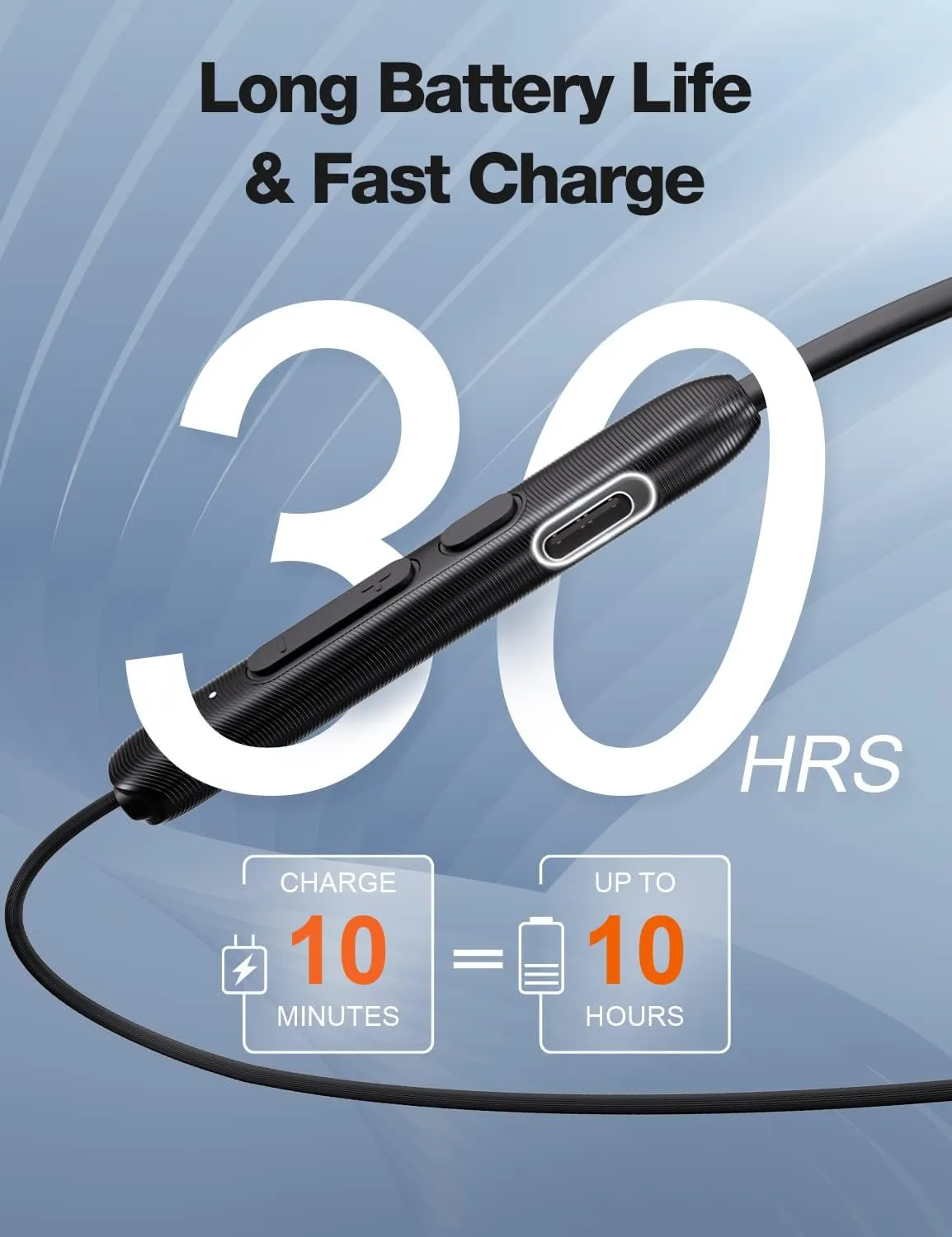 Bluetooth Headphones,V5.2 Wireless Bluetooth Earbuds w/Mic in-Ear Magnetic Neckband Earphone 30Hrs Playtime, IPX7 Sweatproof Deep Bass Headset for Phone Call Music Sports