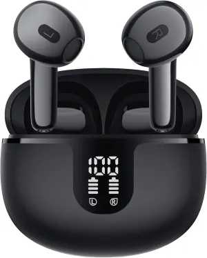 Bluetooth Headset True Wireless IPX7 Waterproof in-Ear Headset,Bluetooth 5.2 Touch Control with Microphone,50H Playback LED Power Display,TV,Smartphone,PC,Laptop
