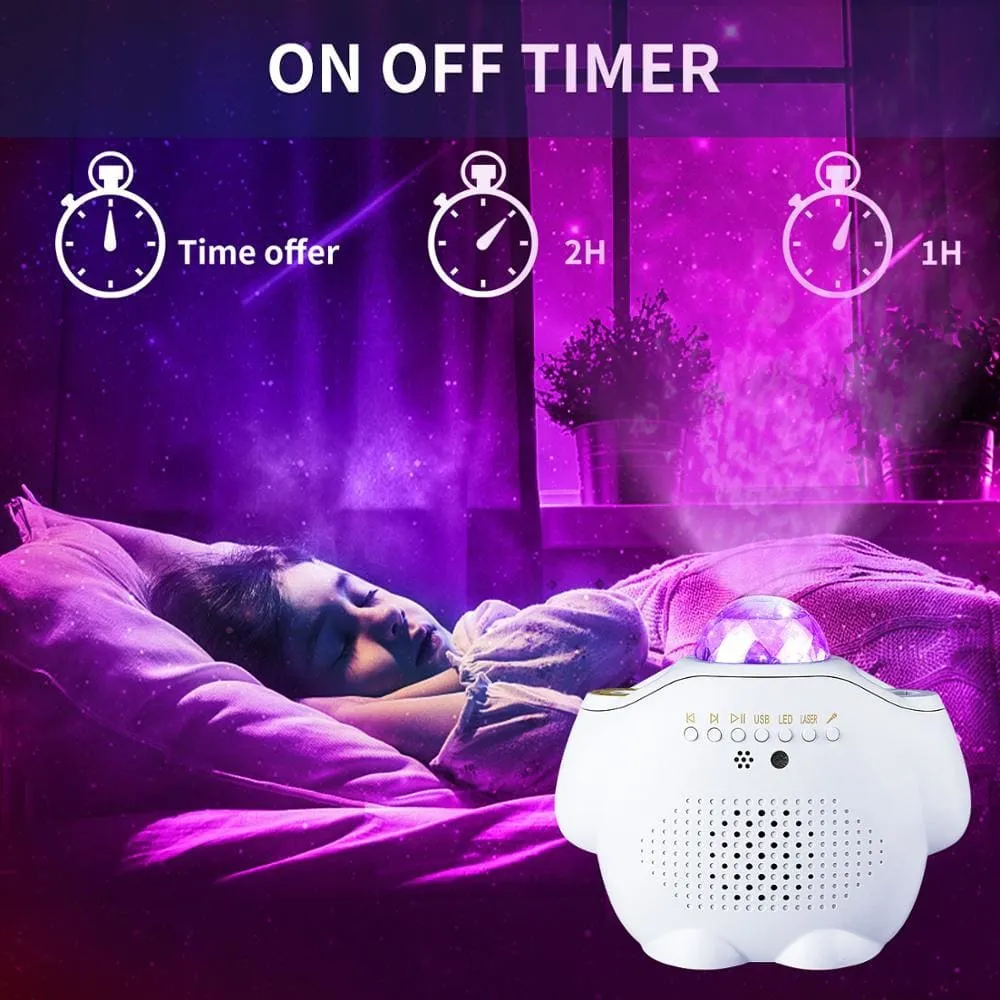 Bluetooth Speaker Star Projector Led Nebula Night Light with Remote Control